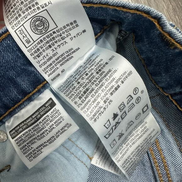 Levis 512 Mid Wash Faded Blue Mens 30x30 Slim‎ Tapered Fit Stretch Jeans Red Tab - Picture 4 of 13